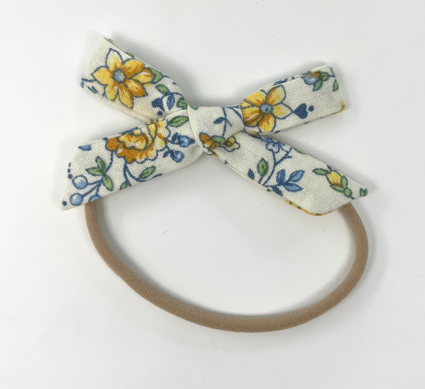 Baby Lolly Bow- Vintage Yellow Floral