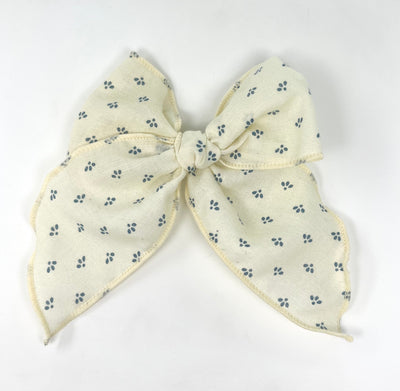 Penny Bow-Vintage Cream with Blue
