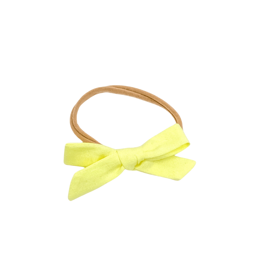 yellow hair bow headband for baby girl