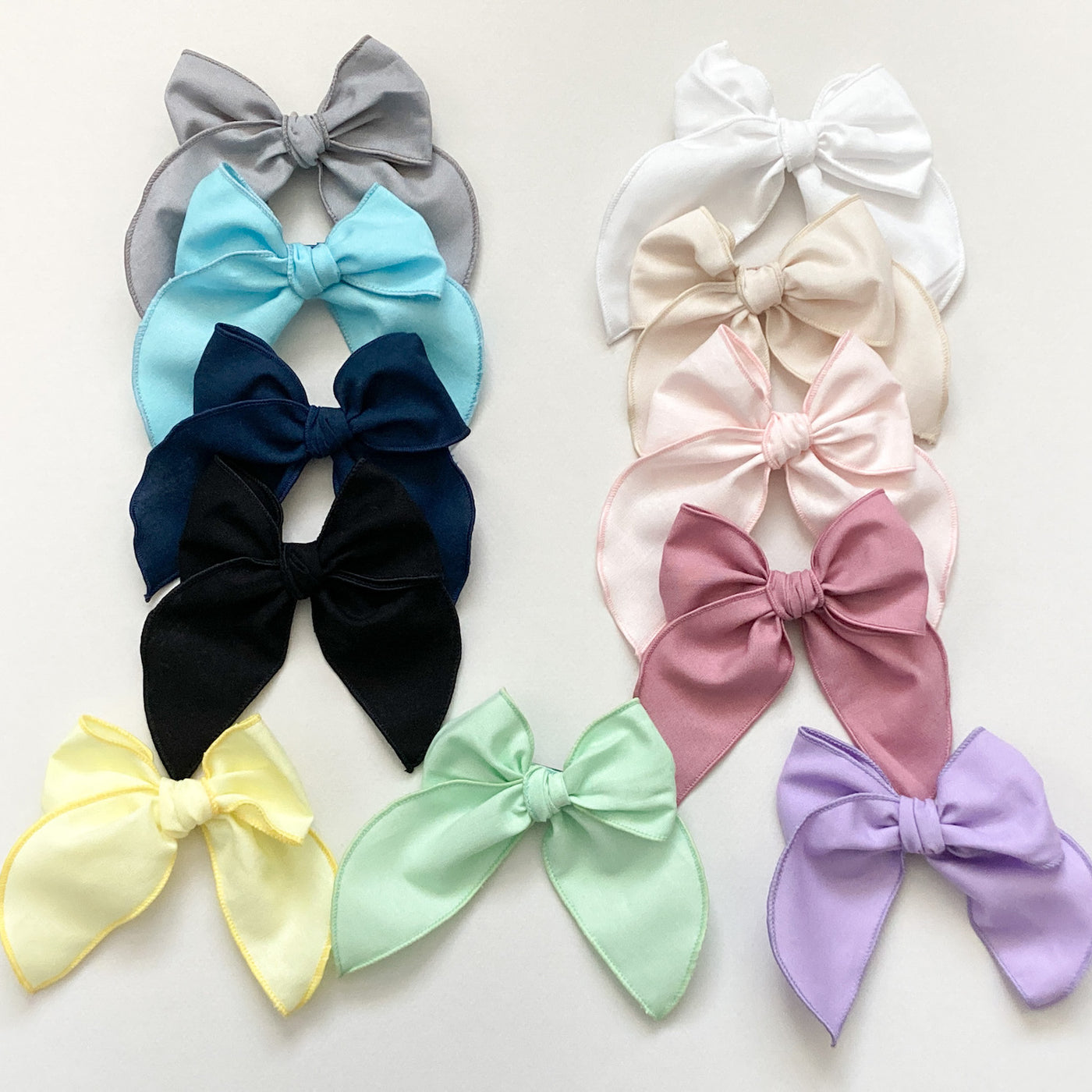Classic cotton hair bow collection