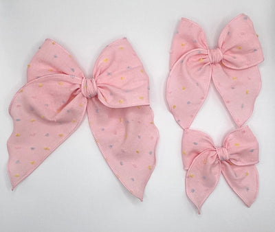 Penny Bow- Pastel Swiss Dots