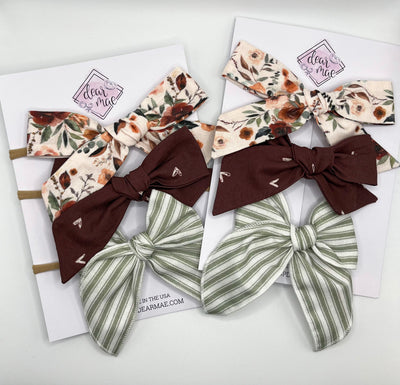 Lolly Bow- Dusty Fall Floral