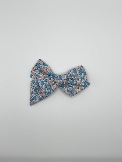 Gemma Bow- Blue with Floral