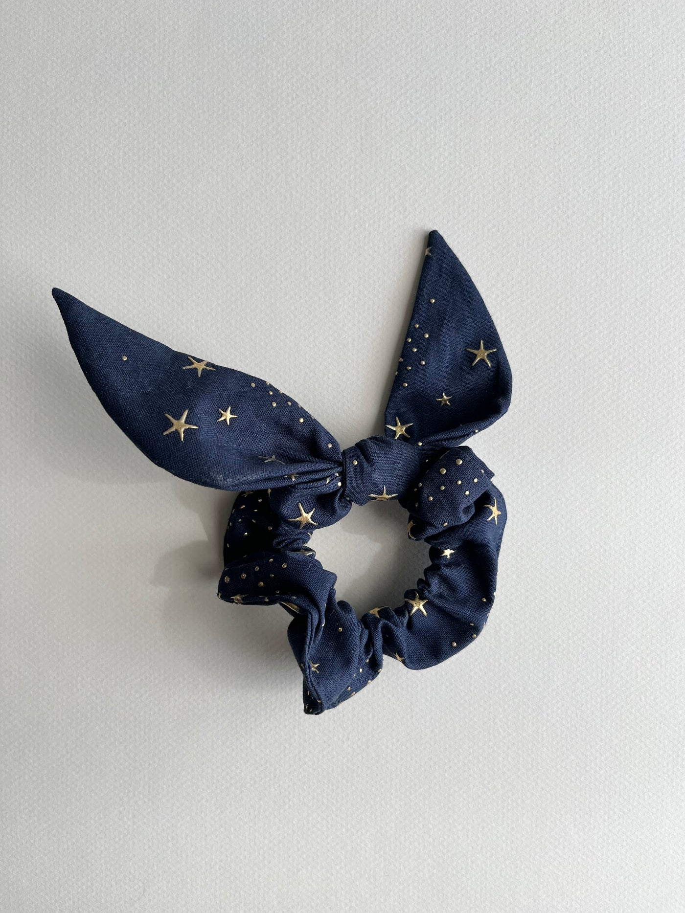 Scrunchie- Navy with Gold Stars