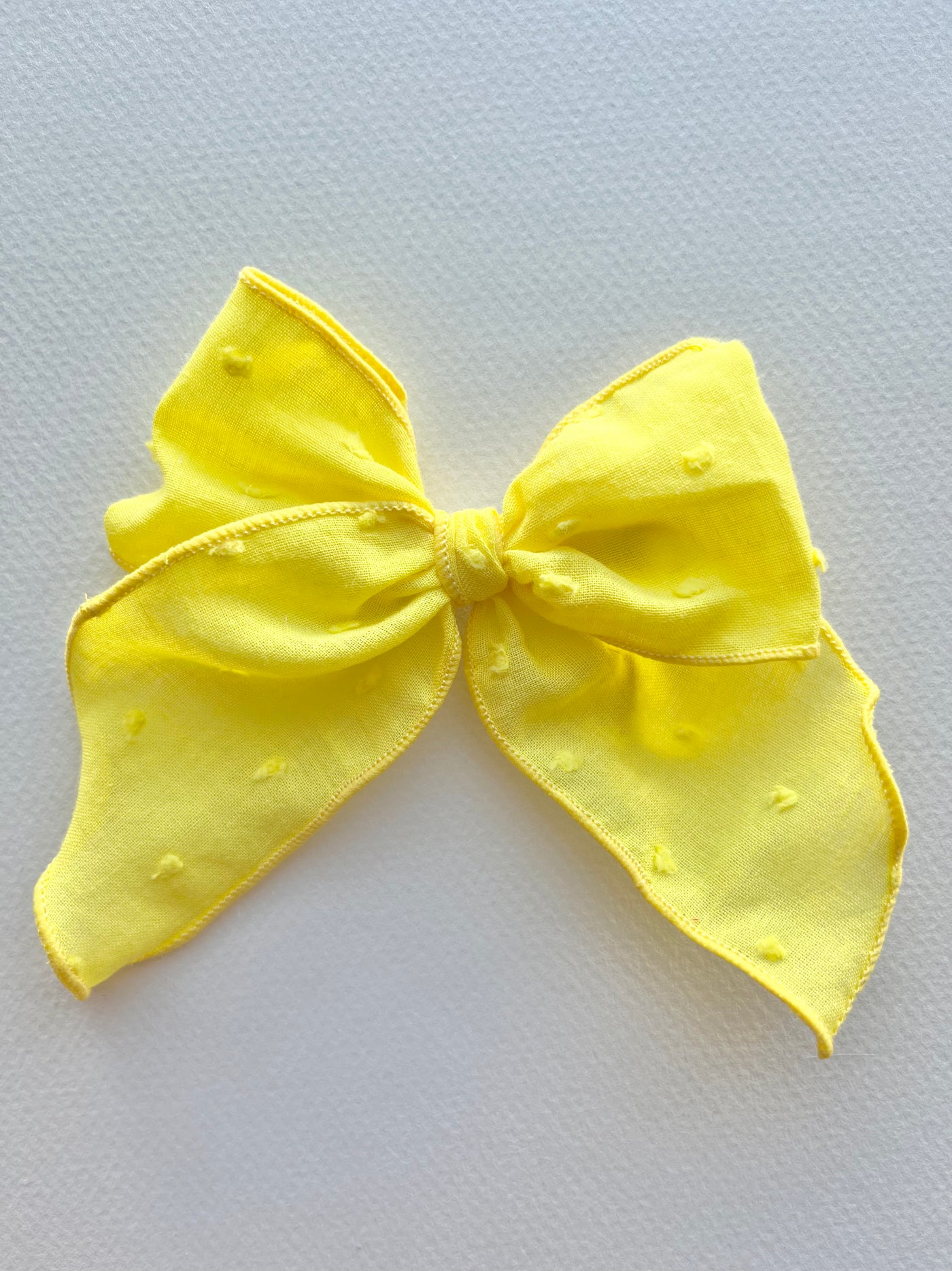 Penny Bow- Yellow Swiss Dots