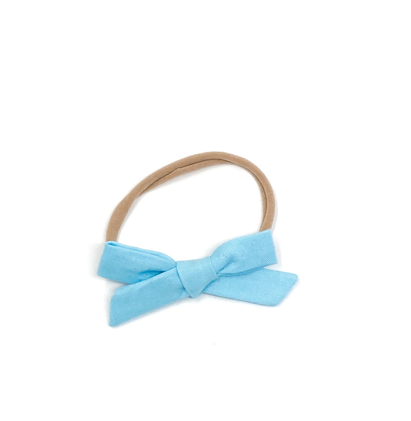 light blue hair bow headband for baby girl