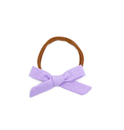 lavender hair bow headband for baby girl
