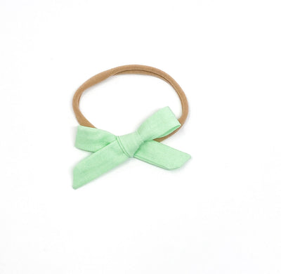 mint green hair bow headband for baby girl