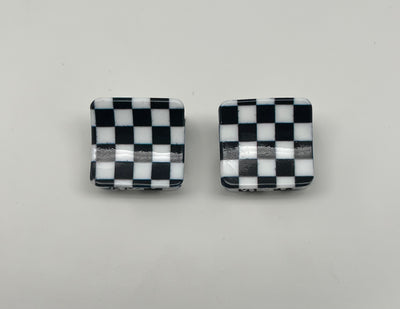 Hair Clip-Checkered square