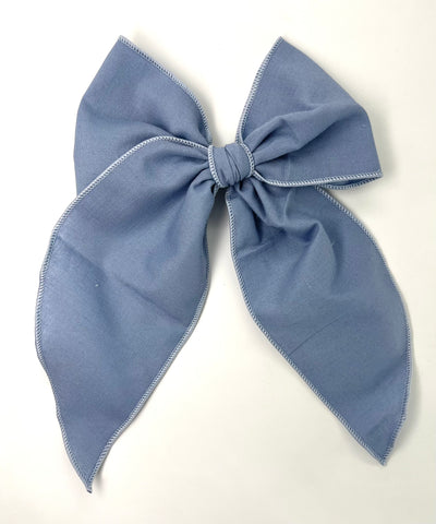 Penny Bow-Vintage Dusty Blue