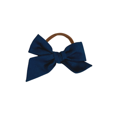 girls navy blue hair bow