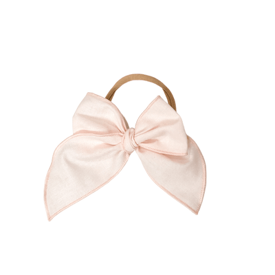 light pink hair bow headband for girls