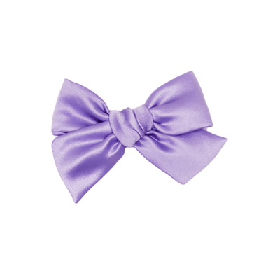 lavender purple satin hair bow for girls
