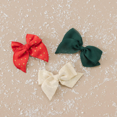 holiday hair bow gift set for girls